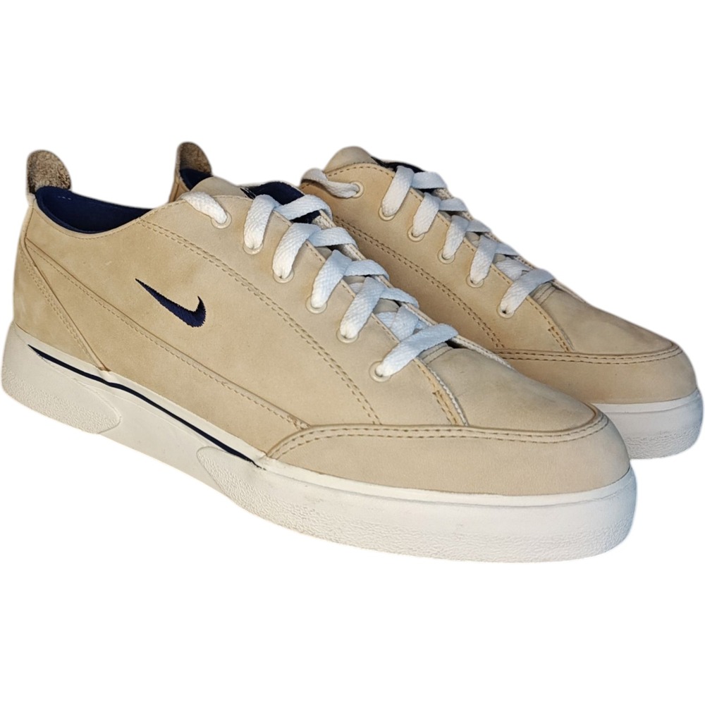 Nike SCRQC Sneakers Mens 9 Tan Navy Blue Suede Vintage 1994 941024-BA-D - Picture 1 of 12